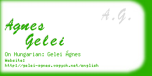 agnes gelei business card