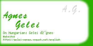 agnes gelei business card